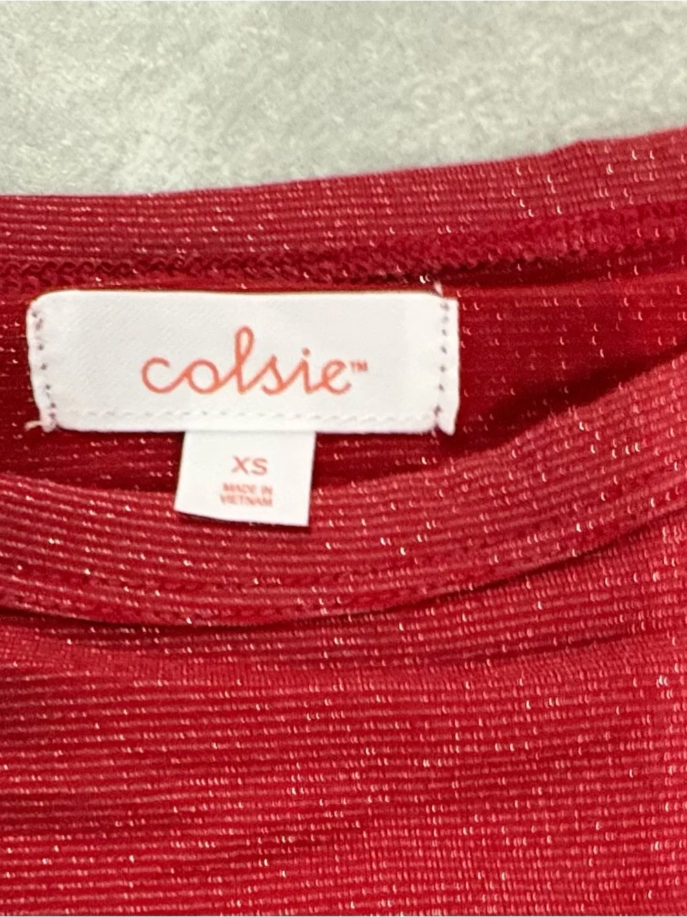 Colsie Red Sparkle 3-Piece Pajama Lounge Set Size XS